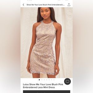Lulus embroidered lace Mini Dress